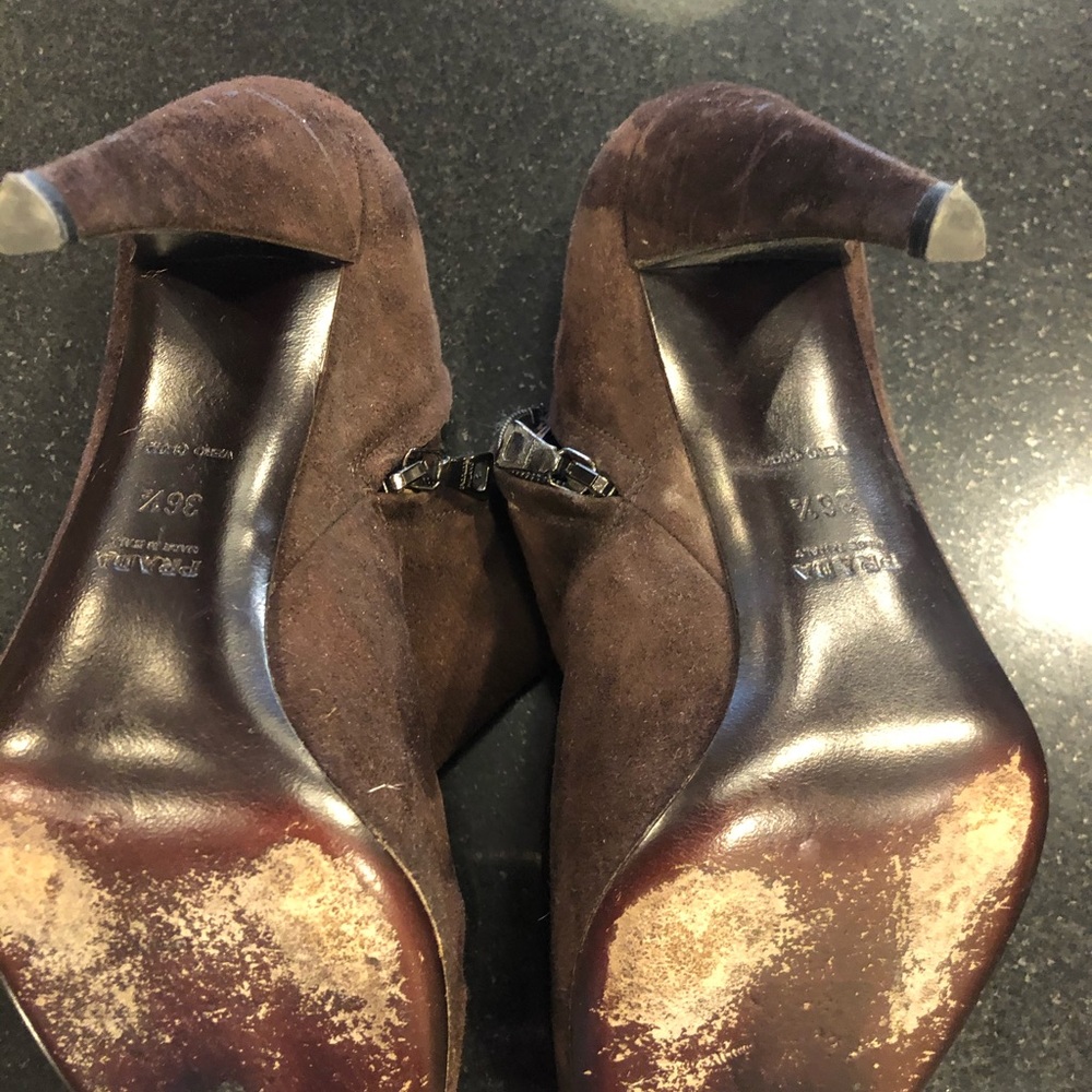 Prada brown suede booties - Picture 7 of 8